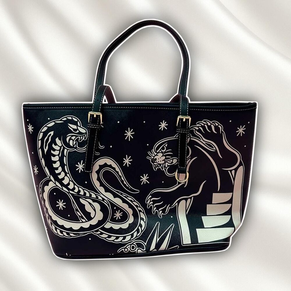 Thrash Happy tattoo flash tote bag / purse